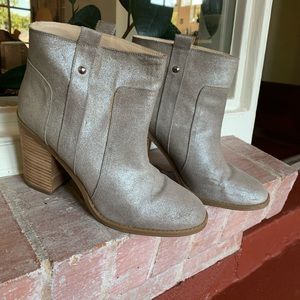 Silver Nine West Booties